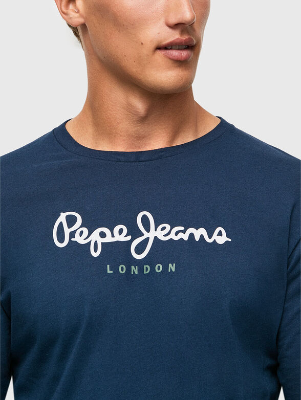 EGGO black blouse with long sleeves and logo print - 4