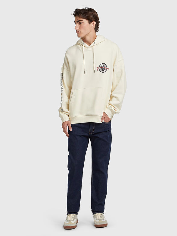 Cotton sweatshirt with hood and logo detail - 6