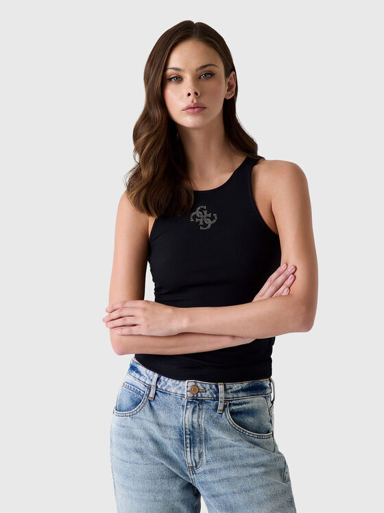 Рипсен топ с лого детайл - 1