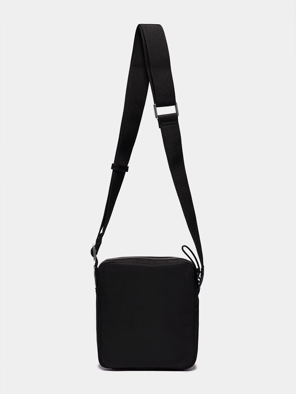 Black crossbody bag with logo print - 3