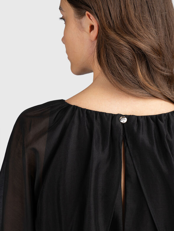 Blouse with accent sleeves - 3
