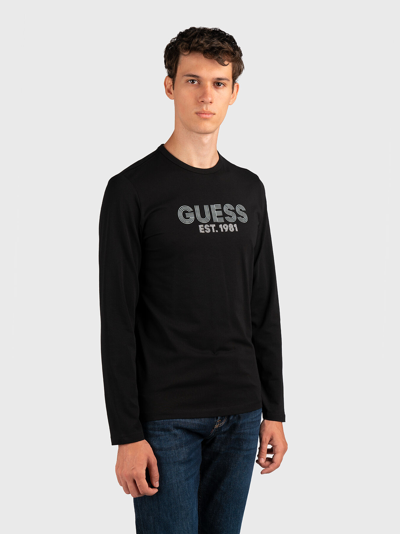 Blouse with logo print brand GUESS Globalbrandsstore en