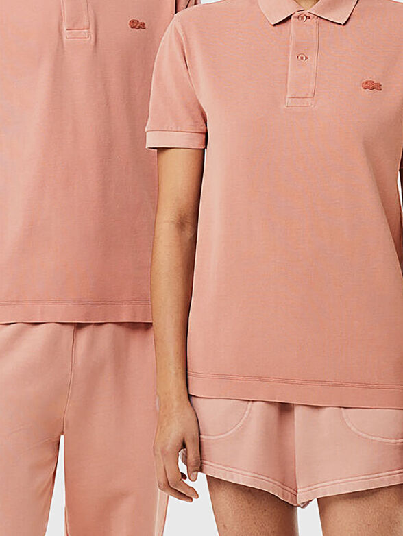 Unisex polo-shirt in blue colour - 1