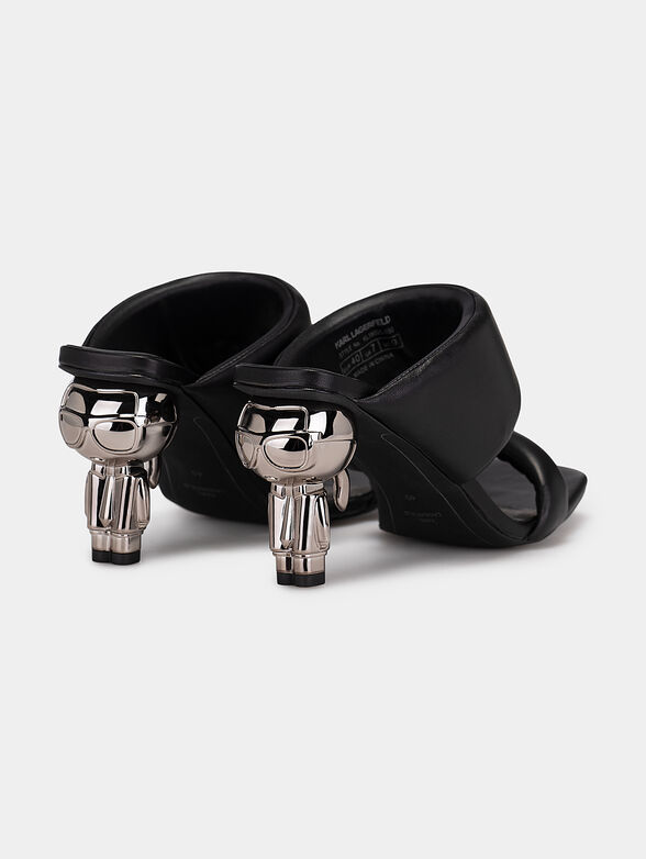 IKON black sandals with accented heels - 3