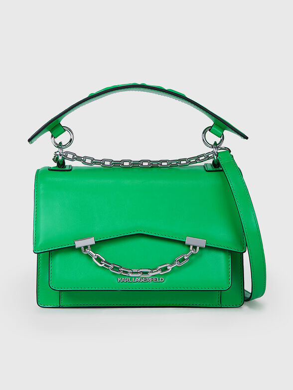 K/SEVEN GRAINY beige leather crossbody bag - 1