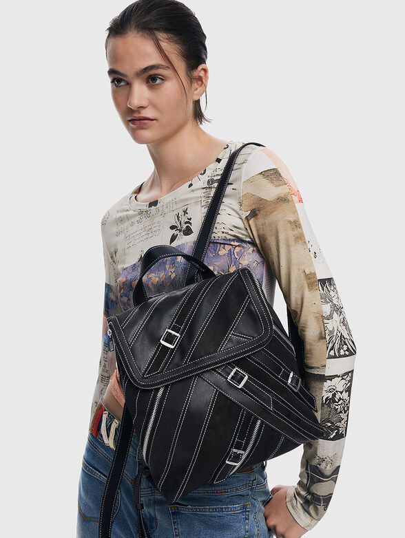 Backpack with accent stitching - 2