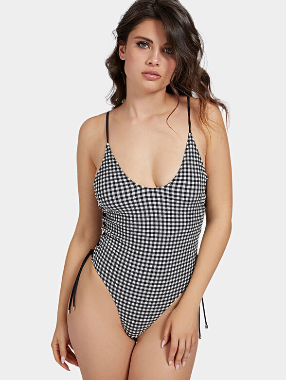 One-piece swimsuit with laces - 1