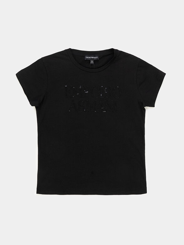 Black T-shirt with sequins - 1
