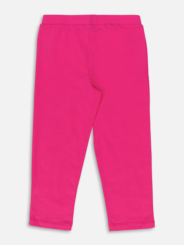 Blue leggings with mini logo inscription - 2