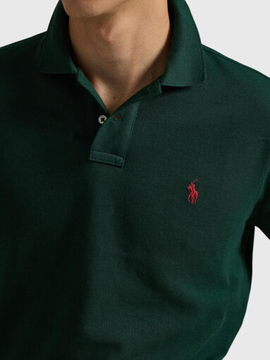 Dark green cotton Polo shirt - 4