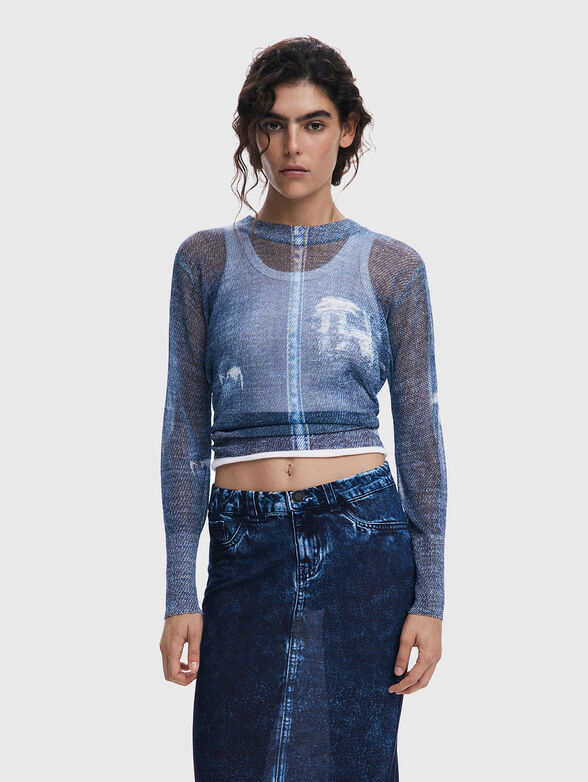 Sweater with sheer effect - 1