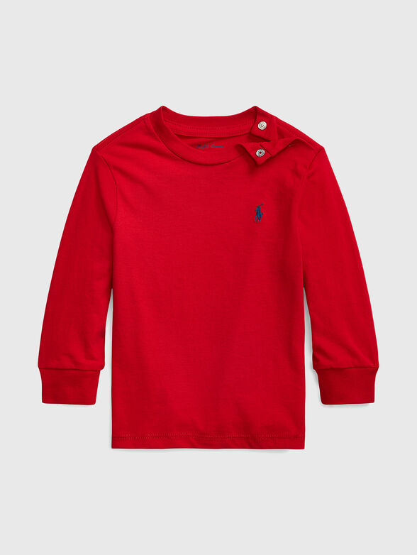 Long-sleeve blouse with embroidered logo - 1
