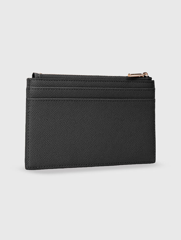 Beige card holder with logo  - 2