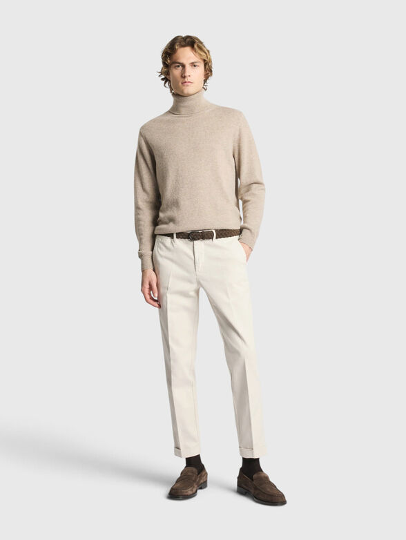 Cashmere sweater with polo collar - 2