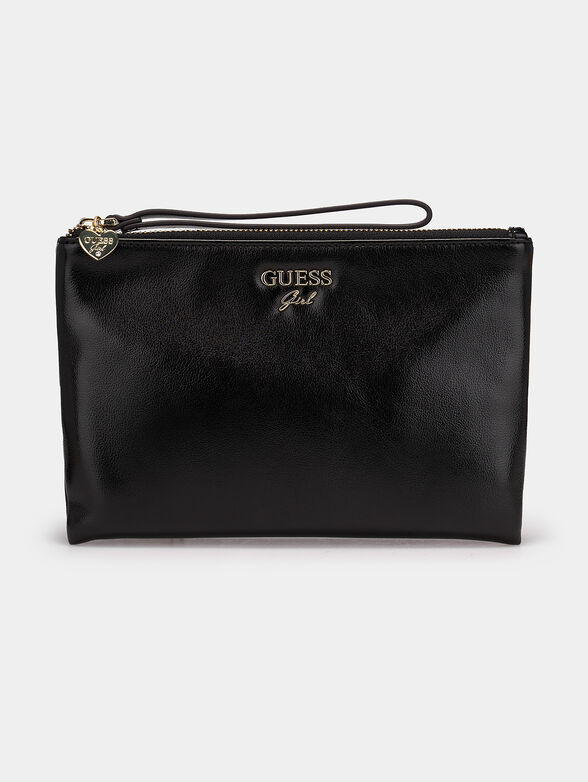 Clutch bag with accent strap - 1
