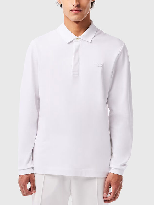 Black polo-shirt with long sleeves - 1