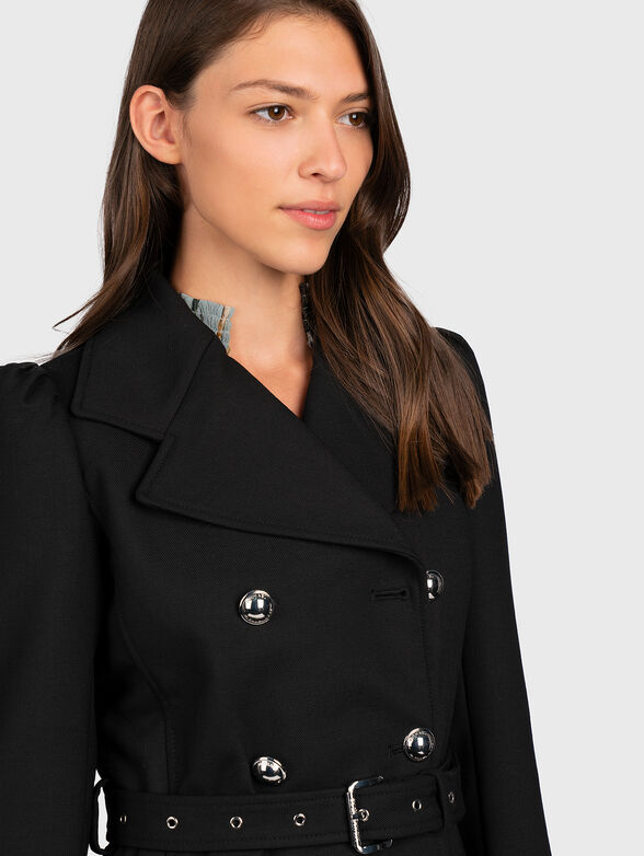Black coat with belt - 3