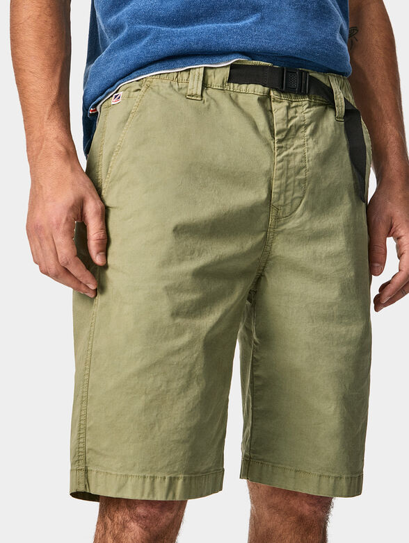 OWEN cotton shorts in green color - 3