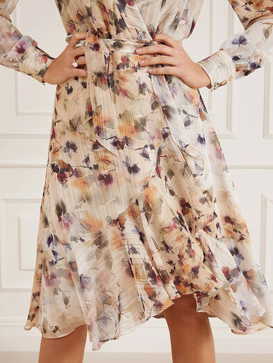 Midi dress with floral print - 4