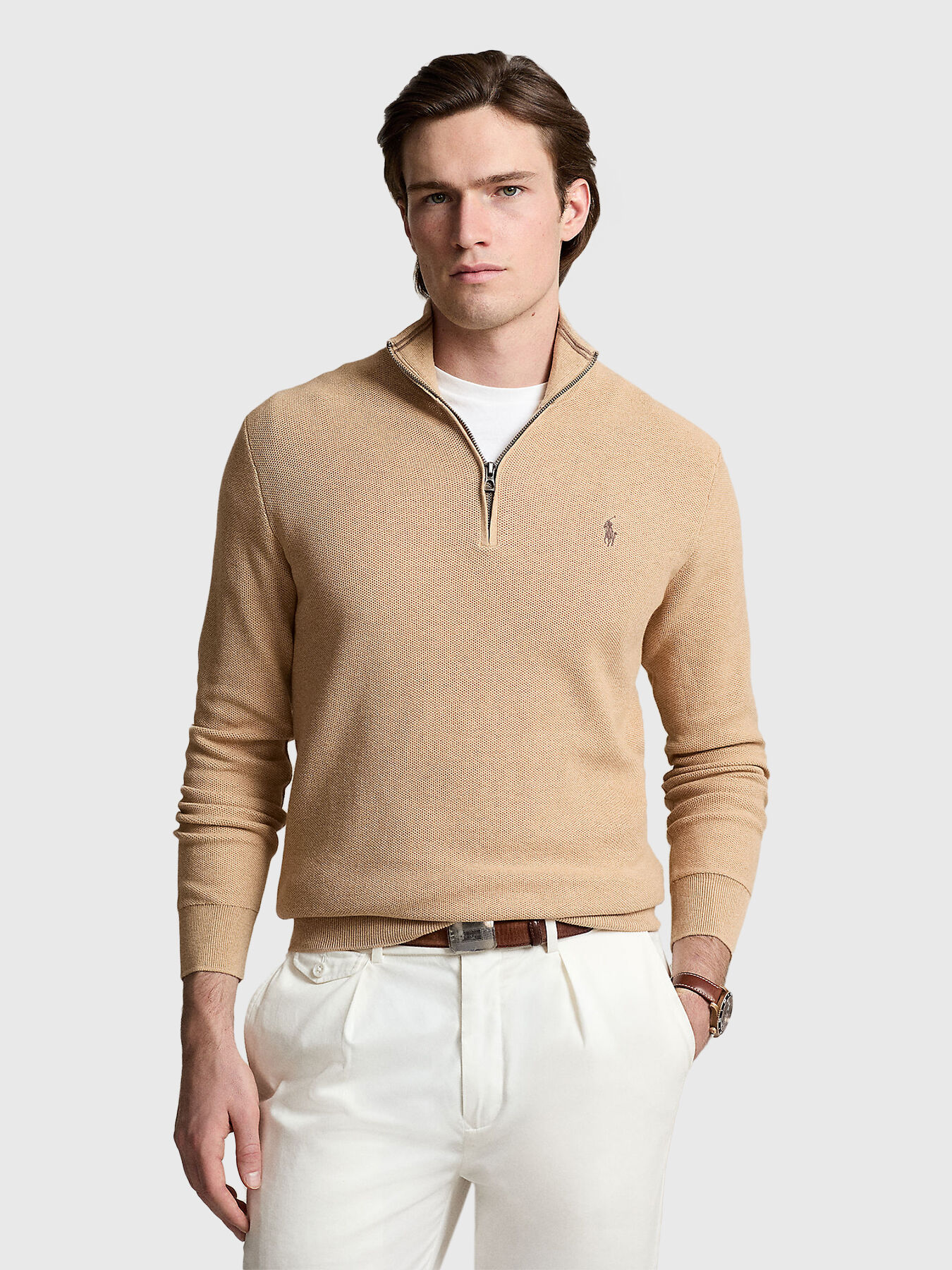 Sweater with zip collar brand POLO RALPH LAUREN