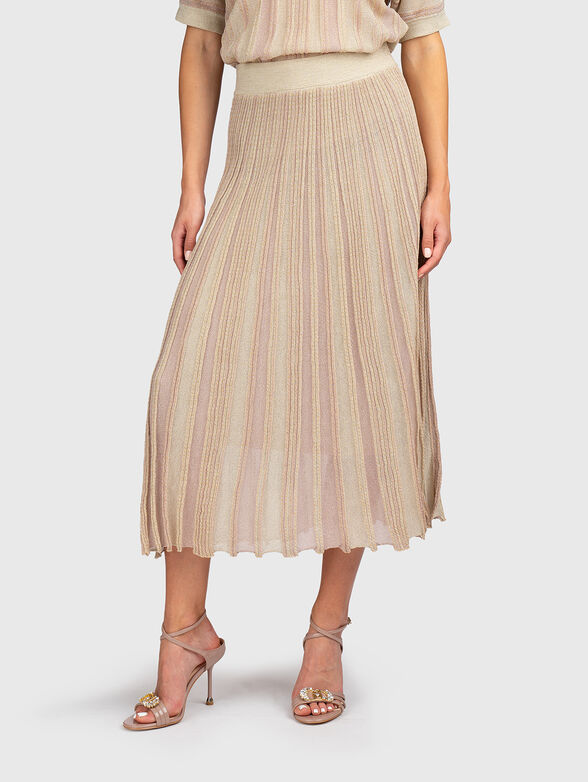 Pleated skirt with lurex threads - 1