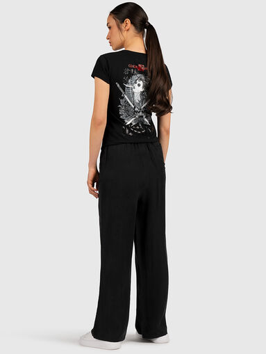 TSL040 black T-shirt with accent prints - 5