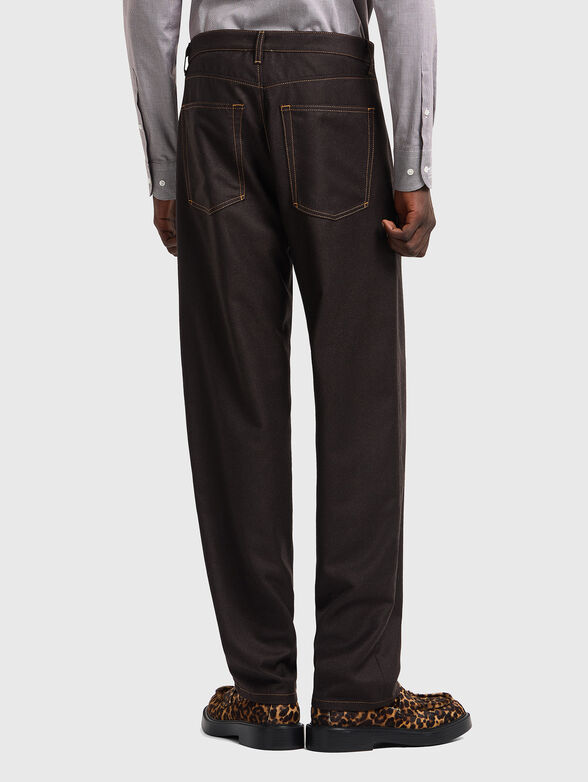 Denim effect wool pants - 2