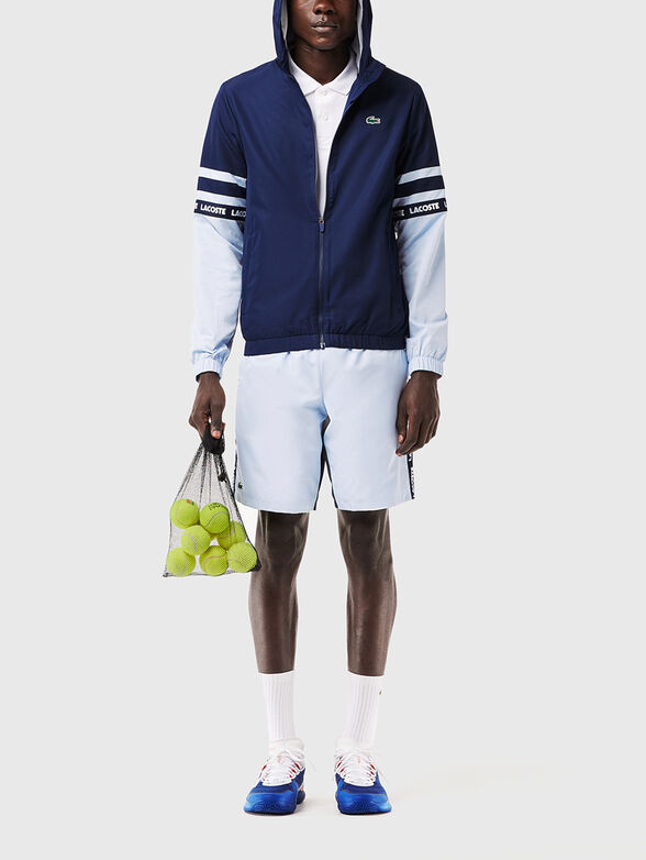 Jacket with logo accents in blue color - 2