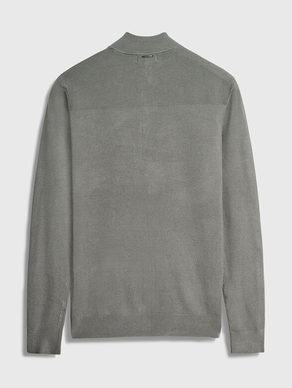 Black slim zip sweater - 2