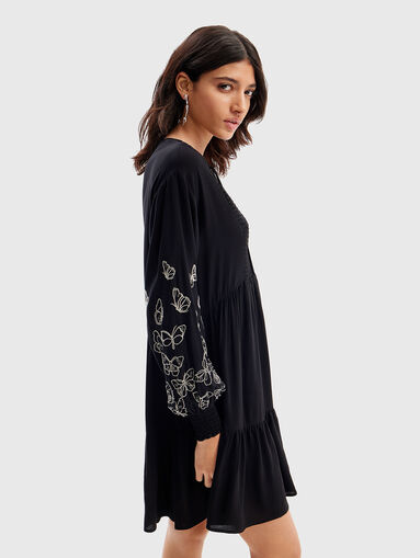 Contrast embroidery dress - 3
