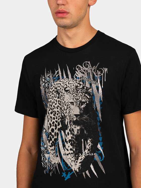 Тениска с леопардов принт - 2