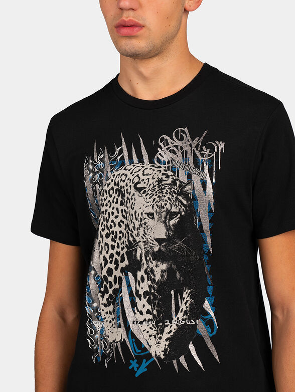 T-shirt with leopard print - 2