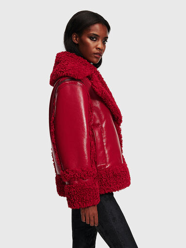 Black biker jacket made of eco leather - 4