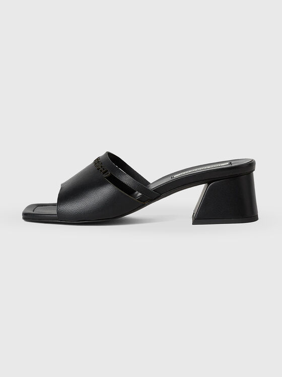 PLAZA leather heeled slippers - 1