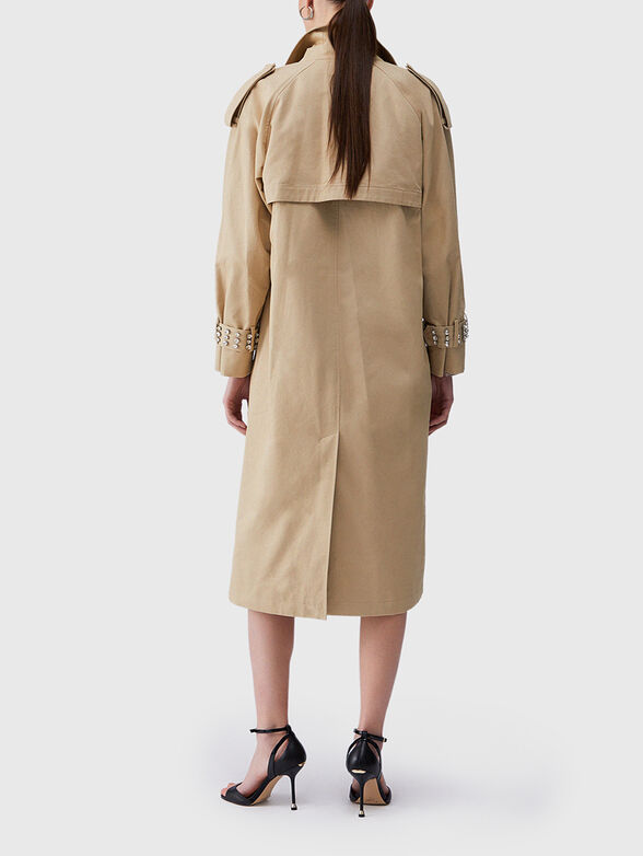 Cotton gabardine trench coat - 3