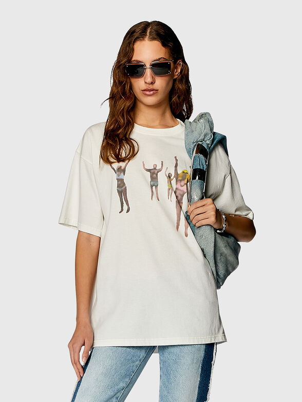 T-BUXT-N8 T-shirt with contrast print - 1