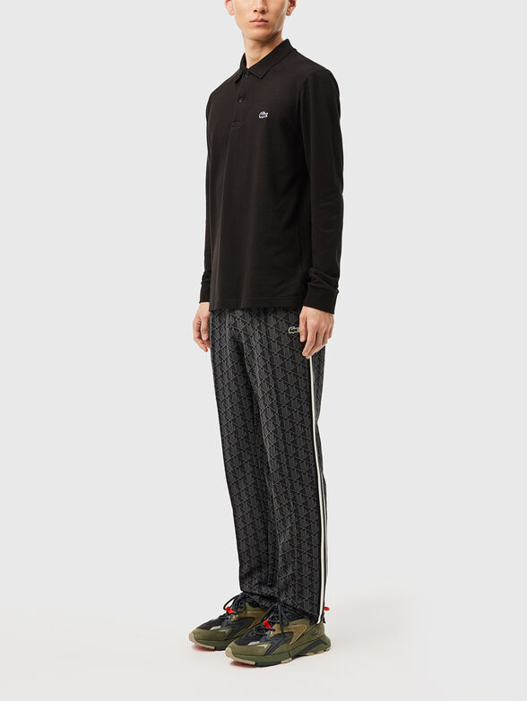 Brown sports trouser with monogram print - 3