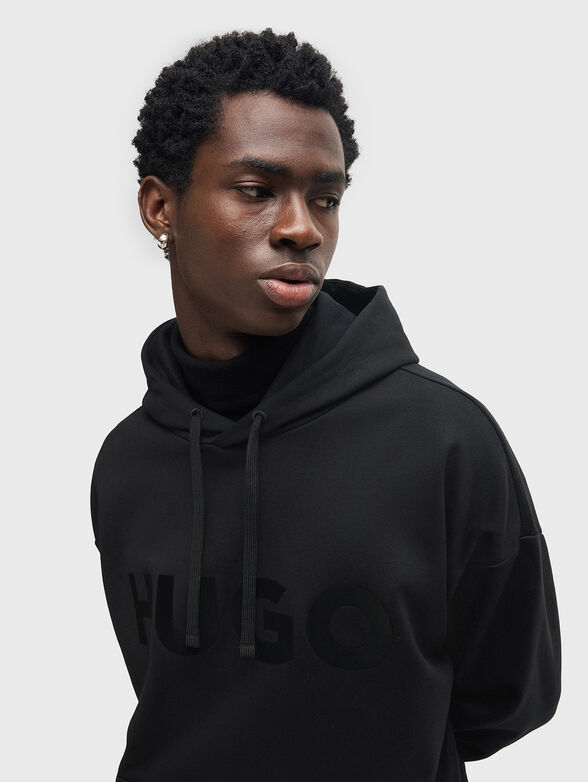 Oversized cotton hoodie with logo - 4