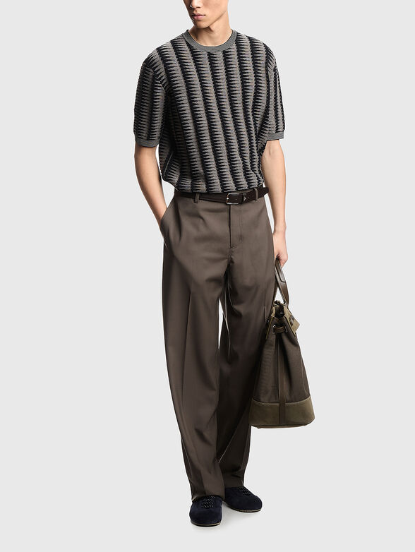 Cotton sweater with an abstract pattern - 2