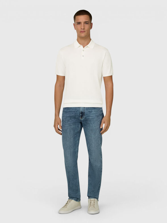 White cotton polo shirt - 3