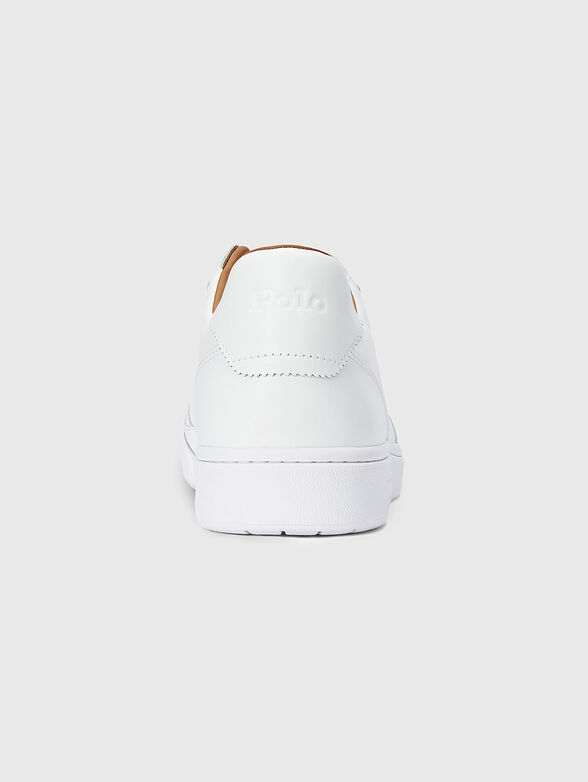White leather sports shoes - 3