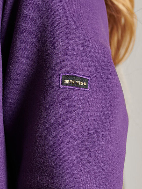 Purple sweatshirt with vintage logo print - 4
