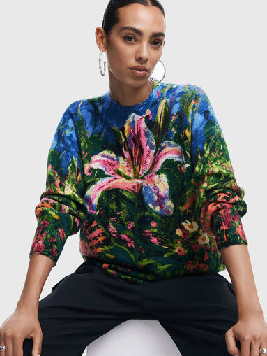 Floral print sweater - 5