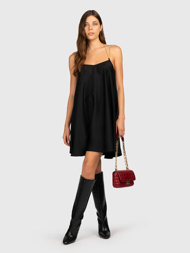 Mini dress with accent back - 5