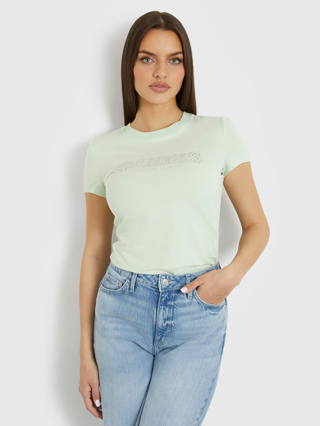 SANGALLO round neck T shirt brand GUESS Globalbrandsstore en
