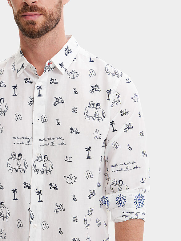FRANK shirt with contrasting print - 4