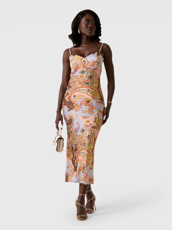 Миди рокля от вискоза - 1