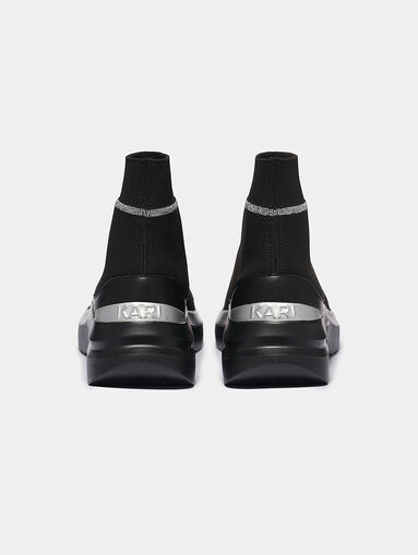 Sock sneakers with a print of rhinestones - 4
