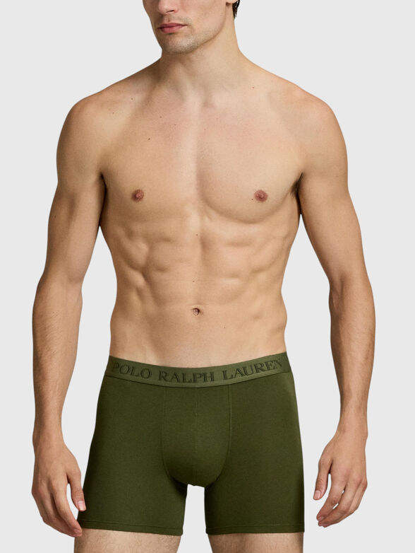 Set of three pairs of boxer shorts in green  - 4