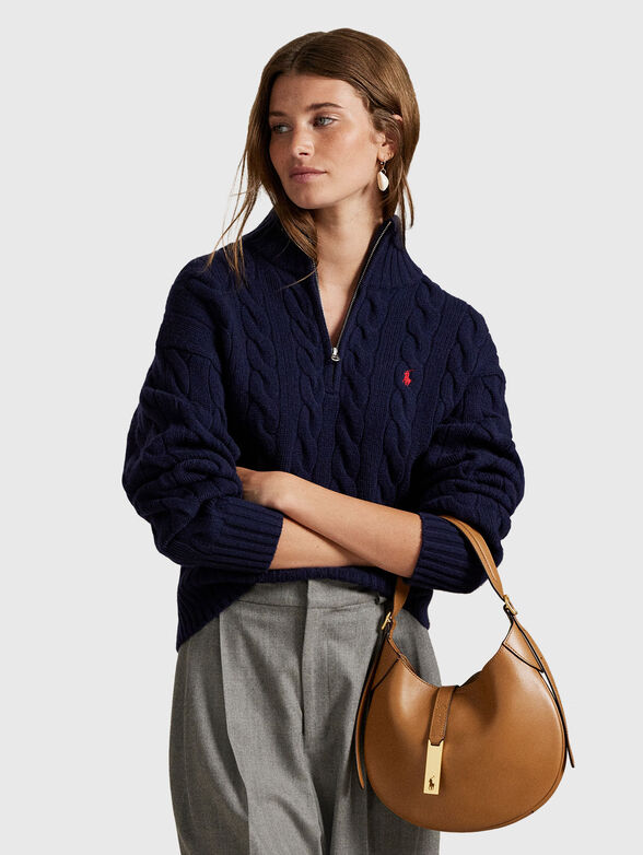 Wool and cashmere zip sweater - 1